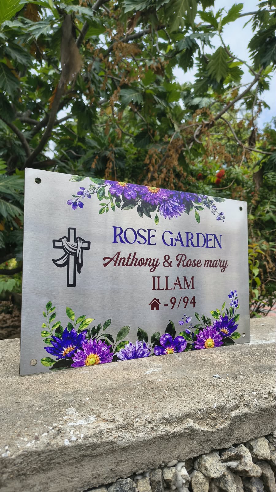 UV Printed Stainless Steel Name Board